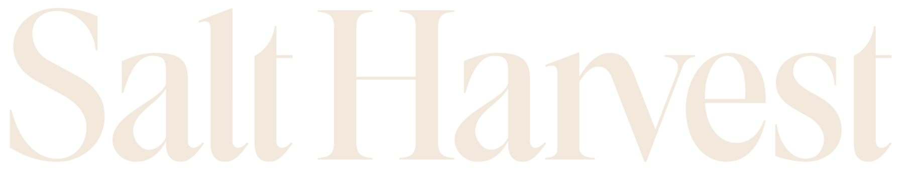 The word Salt Harvest set in a serif typeface