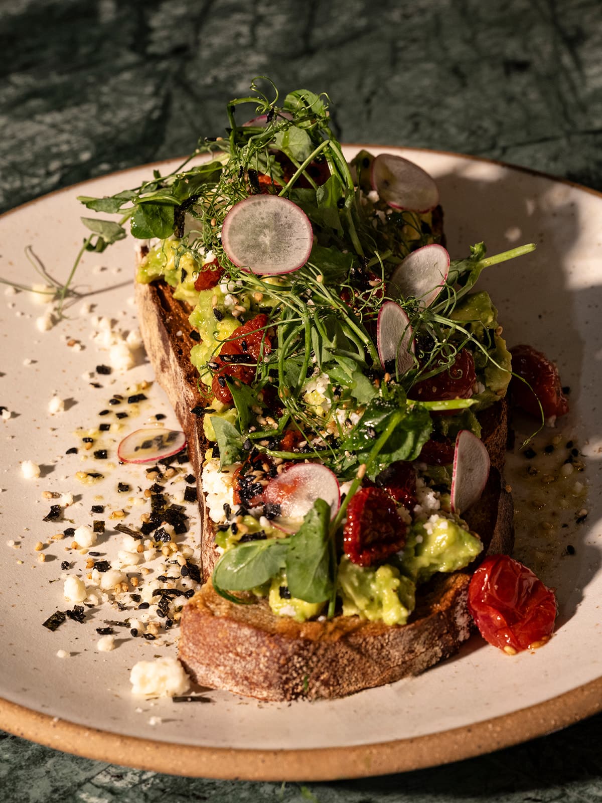 Avocado toast at Salt Harvest